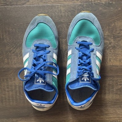 adidas gazelle silver green womens Vintage Adidas Track Shoes US 10.5  dla dushy