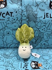 Jellycat Vivacious Bok Choy Plush Doll Christmas Birthday Gift Tags + Dust Bag