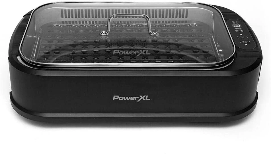 PowerXL Smokeless Grill Family Size- with Tempered Glass Lid Multi