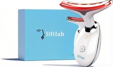 LED Face and Neck Massager   LiftLab 3-in-1 Beauty Sculptor with Red, Blue an...