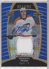 2019 Upper Deck Allure Rookies Blue Line Jerseys 92/99 Philippe Myers Auto 0v7