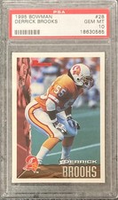 1995 Bowman Derrick Brooks #28 PSA 10 Buccaneers RC ROOKIE HOF