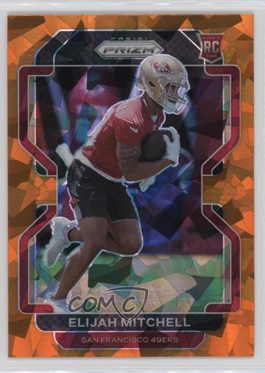 2021 Panini Prizm Rookie Orange Ice Prizm Elijah Mitchell #399 13ys