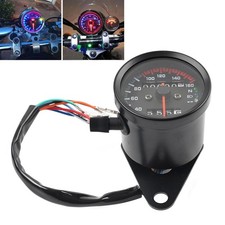 Motorcycle Universal Mini Speedometer Odometer Gauge w/ Indicator Light 12V