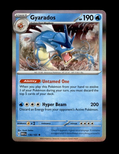 Gyarados 130/165 SV: Scarlet & Violet 151 Rare Holo NM Pokemon