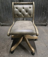 Antique Style Leather Captains Chair Deak Chair