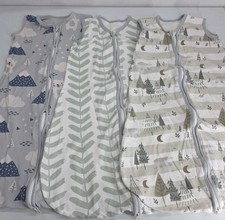 Yoofoss Baby Sleep Sacks Size 6-12 Months Wearable Blanket Sleeveless Lot Of 3