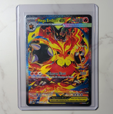 Mega Emboar EX 273/217 Secret Rare Full Art Holo English - XY: Ascension