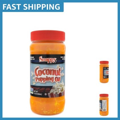 15 oz Coconut Oil for Movie Popcorn   Naturally Colored &