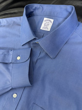 Brooks Brothers Classic Button Down Shirt Men's 18-34 Blue