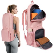 Yoga Mat Bag Carrier Zipper Closure Multi Functional Pocket Exercise Holder