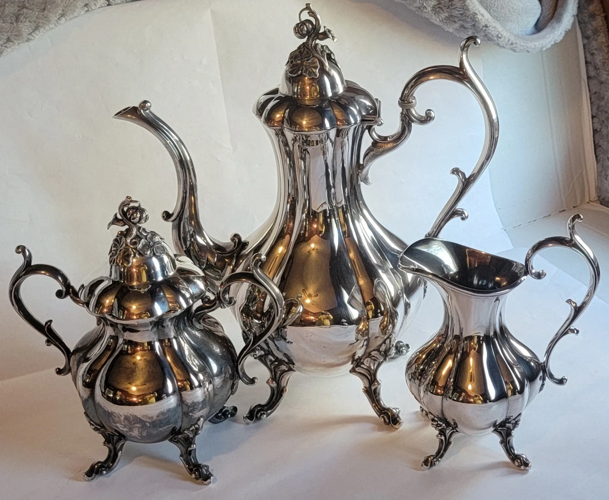 Reed & Barton Winthrop Antique US Silver-Plated Teapots, Coffee