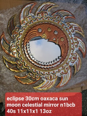 eclipse 30cm oaxaca sun moon celestial mirror n1bcb 40s 11x11x1 13oz