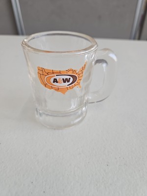 Vintage A&W Root Beer Mini Baby Mug Oval Logo AW Original Authentic 3 1/4  Tall