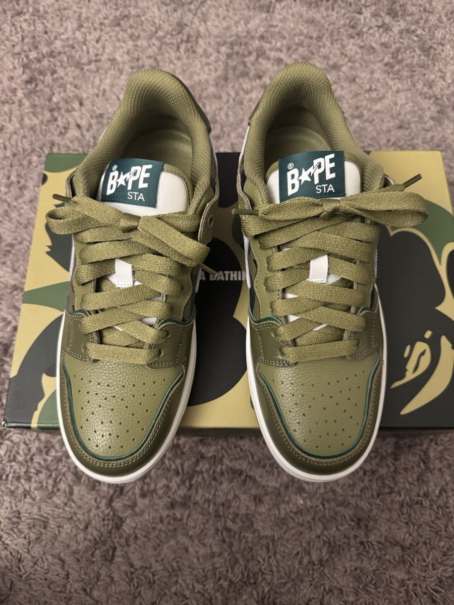Size 8 - A Bathing Ape Sk8 Sta #2 ' ABC Camo - Green