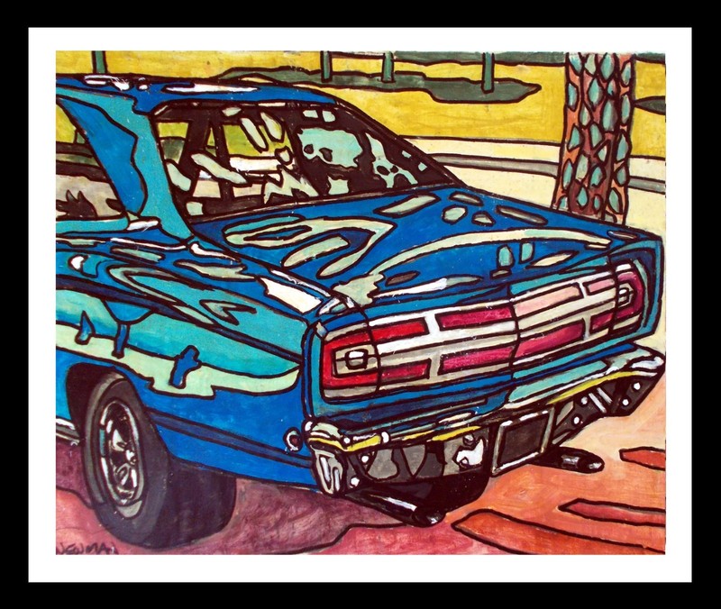 Mopar, acrylic on canvas, M. Newman