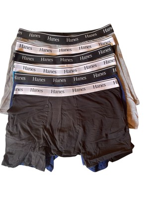 NEW HANES BOXER BRIEFS SZ L MEN VALUE PACK ASSORTED  6 PACK 0314