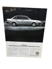 1983 Vw Quantum Sedan Ad Classic Black White Vintage Magazine Print