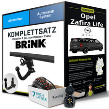 Anhängerkupplung BRINK abnehmbar für OPEL Zafira Life +E-Satz Kit NEU