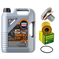 MotoröL Filter Set Liqui Moly 5W-30 5 Liter + ÖLablassschraube FüR CitroëN C8
