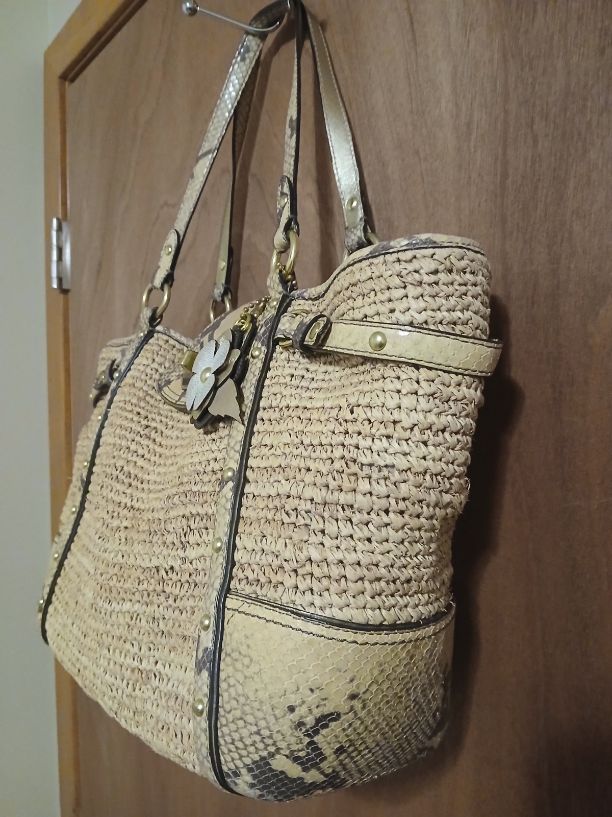 Coach Women’s Designer Hampton Python Bag Purse (… - image 2