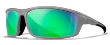 New WILEY X Grid Grey Frame with Captivate Green Mirror Lens Facial Cavity Seal