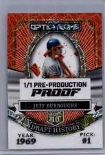 Jeff Burroughs 2025 Leaf Optichrome Baseball 1/1 Pre Production Proof