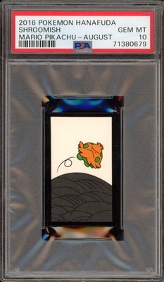 Pokemon Hanafuda Shroomish Mario Pikachu August PSA 10 Gem Mint | eBay