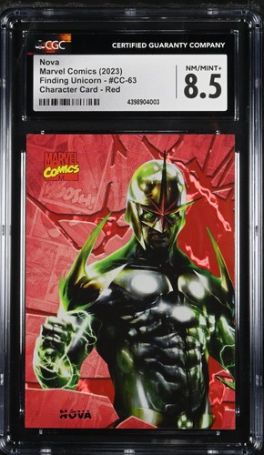 2024 Finding Unicorn Marvel Evolution Nova Red /50 CGC 8.5 #CC-63