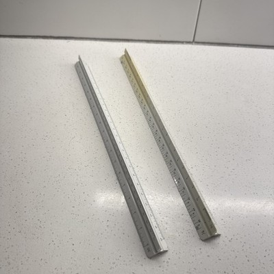 2-STAEDTLER-MARS 987 19-34 & 19-31 Engineer & Architect Triangle 12  Rulers