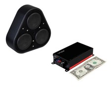VIBE BLACKAIRP8-V6 1200W 3 x 8" Spare Wheel Subwoofer + Mono Amp Bass Package