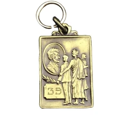 1939 Scholarship Award Lincoln School Vintage Medal Pendant Jostens Mylah Sands