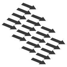 10" x 5" Arrow Sticker, 20 Pcs Black Arrow Floor Sticker Decals Self-Adhesive