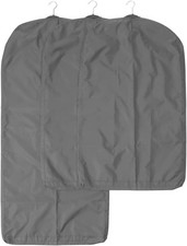SKUBB Clothes cover, set of 3 Breathable Garment Bags with Zipper Closure Grey