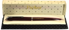 "Parker"  "45"  Arrow  c.1969's  Burgundy&CT  "F" nib  Fountain pen w/ Box