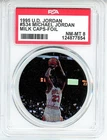1995 -MICHAEL JORDAN- PSA 8 UD Milk Caps SILVER FOIL POP 3 Basketball POG Card