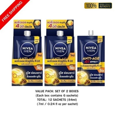 Nivea Men Anti-Age 4D Effect SPF30 Facial Serum Caffeine Dark Spot Wrinkle 12Pcs