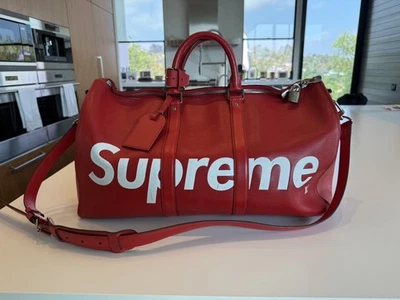 Supreme Leather Duffle Bags for Men for sale | eBay