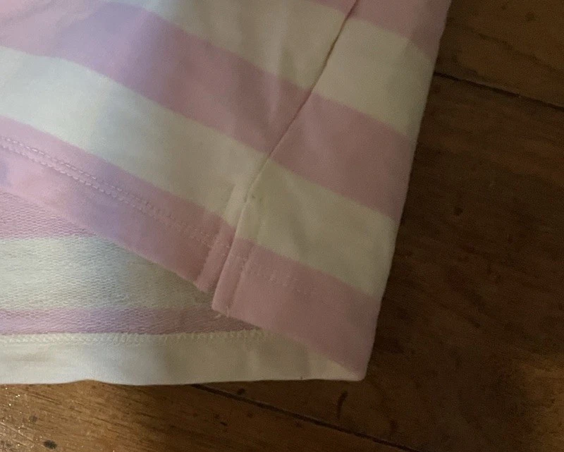 J. Top Crew para mujer de gran tamaño a rayas con cuello con botones, rosa y blanco, talla 2X Foto 4 de 4