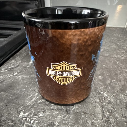Harley-Davidson Wolves Scenic Coffee Mug Brown Blue
