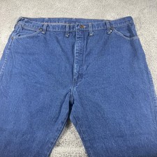 Wrangler Cowboy Cut Jeans Mens 44x28 Blue Denim Regular Straight 13MWZPW