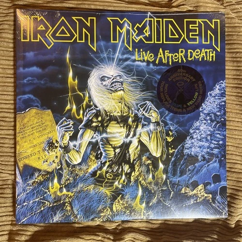 Iron Maiden Live After Death 40th Anniversary 2 LP 1 Blue 1 Yellow Vinyl SEALED