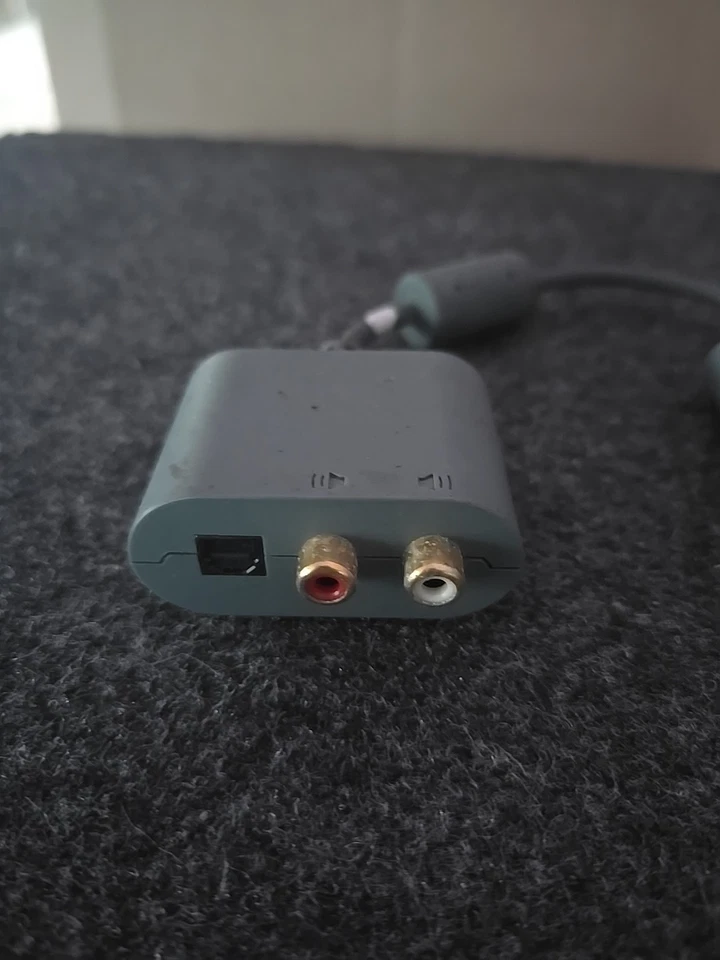 Gray OEM MICROSOFT Xbox 360 AUDIO ADAPTER X808221-002 VIDEO AV RCA CABLE - Image 2 of 4