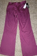 Greys Anatomy Womens Medical Scrub Pants Wine Tall 33" 4232 NeW