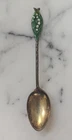 Gorham Sterling Silver Lily Of The Valley Green Enamel Tea Spoon Antique