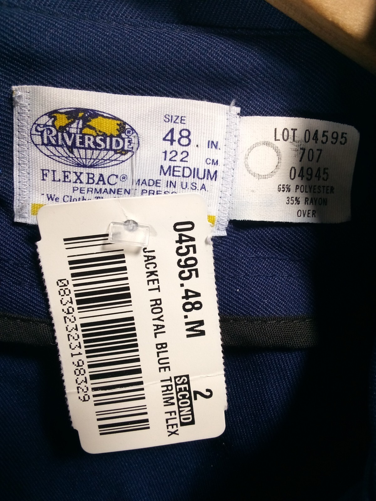 Vintage Riverside Work Uniform Jacket M Full Zip Workwear Blue Flexbac Trim Flex eBay