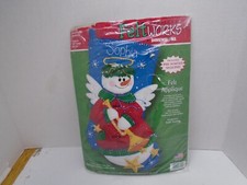 NEW - Feltworks By Dimensions "Snow Angel" Felt Applique Stocking Kit 8114