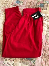 VINTAGE SEPARATE ISSUE PANTS WOMENS RED FLAT FRONT PANEL ELASTIC BACK NWT PM