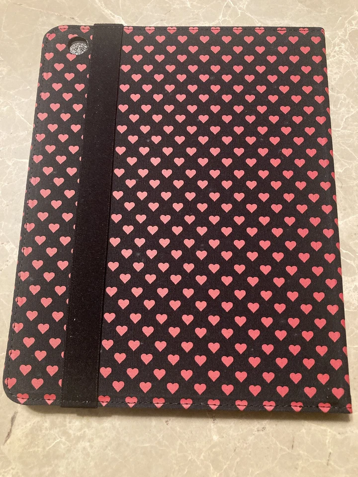 Totalmente Nuevo: Estuche Chaqueta Maki de Lona (con Corazones Rojos) - Apple iPad 4ta Generación Foto 2 de 4