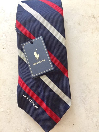 Brand New, RALPH LAUREN, THE POLO TIE, US OPEN,Italy,Striped/Blue/RED, Men's TIE - Picture 2 of 10